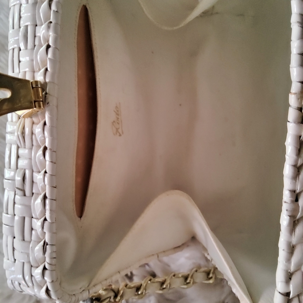 Authentic Vintage 1960's Rodo White Basket Weave Made in Italy EUC - Picture 14 of 16